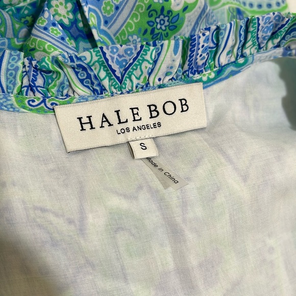 HALEBOB PIN TUCK PLEATS MINI DRESS GREEN Sz SMALL PULLOVER - Picture 15 of 16